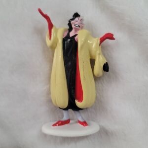 Vintage Disney Applause 101 Dalmatians Cruella De Vil PVC Figure Cake Topper